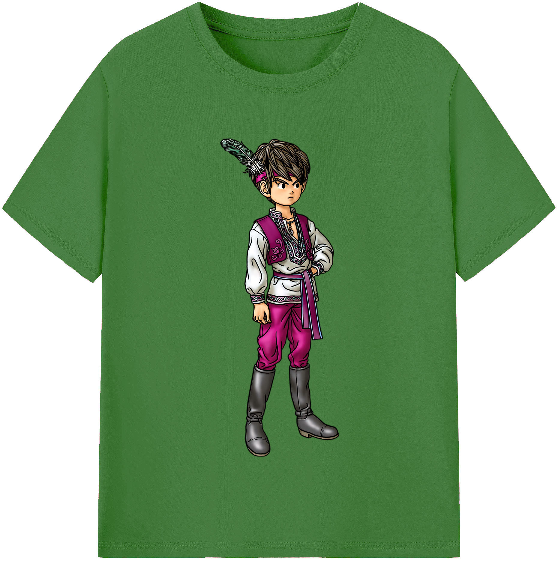 （画像用） ドラゴンクエスト Doragon Kuesuto Dragon Quest レディースカジュアルプリントTシャツ（綿100％）